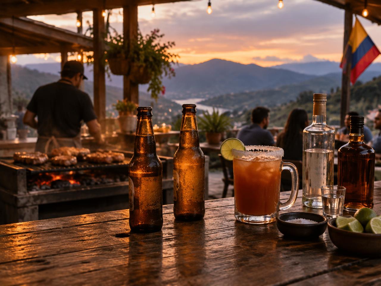 Cervezas frías y micheladas en la barra